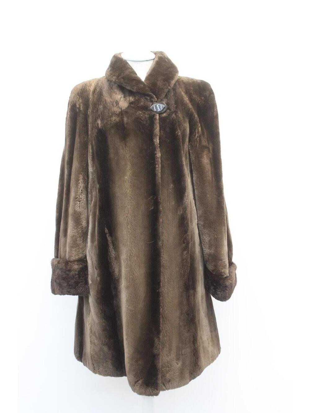 Excellent Canadian Sheared Beaver Fur Coat Jacket Women Woman Size 8 Medium